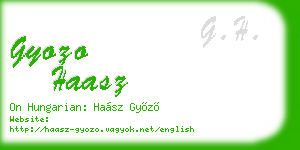 gyozo haasz business card